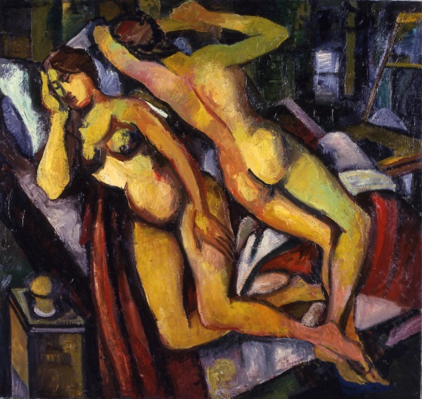 Raffaele Costi, Due nudi di donna, 1945-1960, olio su tela